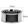 thumbnail image 2 of Luxe Jewelry Designs Men's High Polished Stainless Steel Ring with Jet Black Epoxy, Size 11 (Pack of, 2 of 4