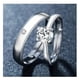 thumbnail image 2 of 2 Anillos Duo Promesa Plata Fina 925 Amor Parejas Compromiso Modelo Plateado, 2 of 4