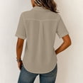thumbnail image 6 of XuJwPNcy Button Down Shirts for Women Short Sleeve Thin Fashion Tops Loose Collar T Shirts Summer Casual Breathable Clothes, 6 of 6