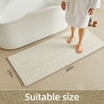 thumbnail image 4 of BULULOM Waffle Bathroom Rugs, Non Slip Washable Super Absorbent Quick Dry, Farmhouse Long Runner Bath Mat, 24"*60" Cream White, 4 of 8