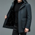 thumbnail image 5 of Invierno YXL-881 Nuevo estilo para hombre Supera el engrosamiento Abrigo largo medio cálido con forro interior de felpa Se puede usar más de una vez, 5 of 5