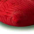thumbnail image 2 of The HomeCentric Pillow Cover, Red Euro Size Pillow Covers Pack of 2, 26x26 inch (65x65 cm) Linen Euro Size Pillow Shams, Solid Color, Pintucks, Textured, Striped, Patchwork, - Ripples Of The Heart, 2 of 3
