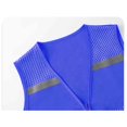 thumbnail image 4 of Unisex Mesh Breathable Fishing Vest Womens Multi Pockets Travel Hiking Waistcoat Jacket Adult Youth Mens Zipper Coat Blue, 4XL, 4 of 7