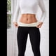 thumbnail image 5 of Leggings de Cintura Alta y Gruesos para Mujer: Pantalones de Yoga, Ciclismo y Entrenamiento con Control de Abdomen Sin Transparencias. Inglés y Negro M, 5 of 7