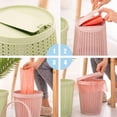 thumbnail image 4 of Billuyoard Cesta de papel con cubo de basura hueco para espacios limpios, bolsa de cambio automático, cesta de basura Suministros de limpieza para el hogar Rosa l, 4 of 6