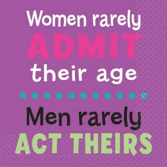 Over the Hill 'Women Rarely Admit' Disposable Napkins, 16 Count