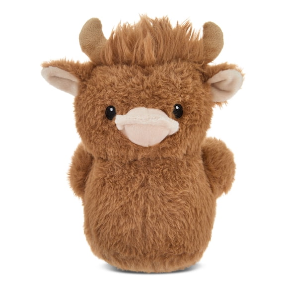 Highland Cow Duck Plush, Brown, 8", Easter by Way To Celebrate