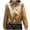 Khaki-12, variant on Women's Faux Leather Jackets & Coats Button Down Lapel Lightweight Bomber Jacket Punk Avant-Garde Motorcycle Jacket