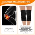 thumbnail image 4 of Rodilleras Opvixi, 2 pares, suaves, negras, para protección deportiva, 4 of 7