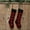 B, variant on 2 Pcs Christmas Stockings,18.1Inch Plaid Knit Christmas Stockings for Mantel Fireplace Hanging Decor,Large Acrylic Cable Knitted Stocking Decorations Socks for Christmas