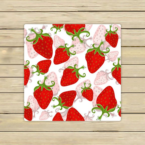 ECZJNT white floral red strawberries Beach Bath Towels Shower Towel For Home Outdoor Travel 13x13 Inch