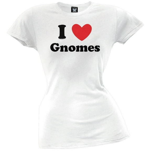 I Heart Gnomes Juniors T-Shirt - Small