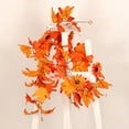 thumbnail image 4 of Mobutofu Fake Vine Pendant Orange Silk Cloth Maple Leaf Garland 1Pcs 67X5.9X5.9in, 4 of 8