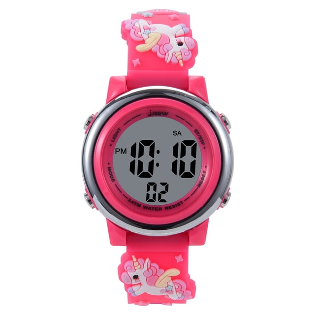 Reloj electrónico impermeable de por vida, luz LED nocturna colorida, reloj electrónico deportivo para niños