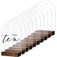 thumbnail image 1 of Blank Arched Acrylic Signs with Wooden Base 10 Pack Clear Blank Arched Acrylic Sheets, 1 of 5