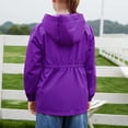 thumbnail image 5 of Nmnitkp Kids Raincoat Breathable Boys Raincoat,Girls Raincoat,Kids Rain Jacket Lightweight Waterproof Rain Coats Outerwear with Hood for Boys Girls Purple,130, 5 of 5