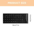 thumbnail image 4 of 10pcs Keyboard Stickers Black Background With White Lettering Keyboard Skin, 4 of 4