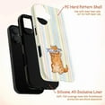thumbnail image 4 of Cute Orange Cat with Fish Glasses Phone Case, Playful Pastel Striped Artistic iPhone Cover, Fun and Unique Cat Lover Protective Case for iPhone 17 16 15 14 13 12 11 Pro Plus Mini, 4 of 6