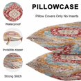 thumbnail image 5 of Throw Pillow Covers 24x24 Inch Set of 2, Vintage Ethnic Waterproof Outdoor Pillow Covers, Boho Tribes Modern Orange Middle Century Decorative Cushion Pillowcases for Couch, Sofa, Bed, Garden, Patio, 5 of 9