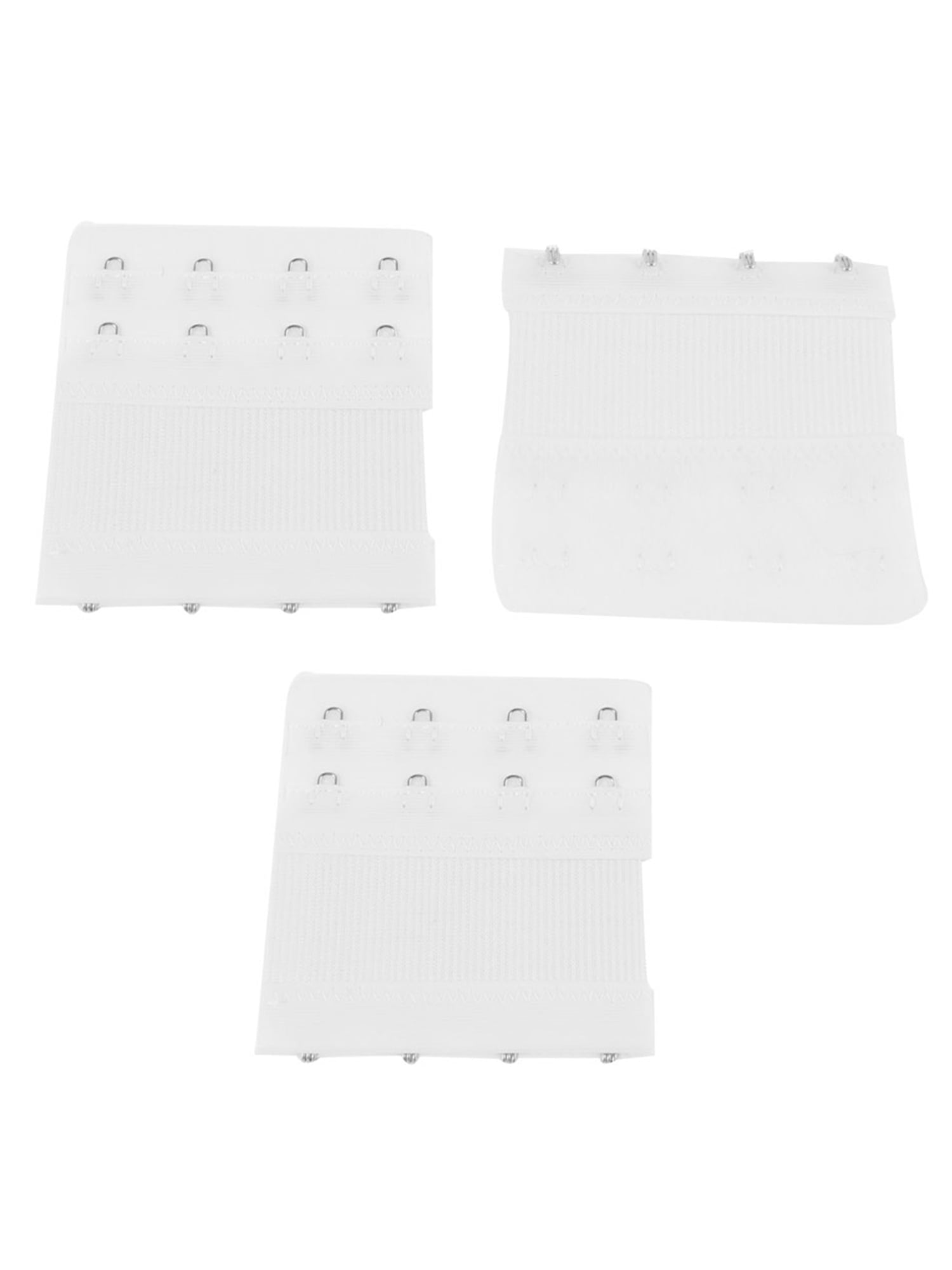 Ladies Bra Strap Extension 4 Hooks 2 Row Underwear Buckle Hook White 3