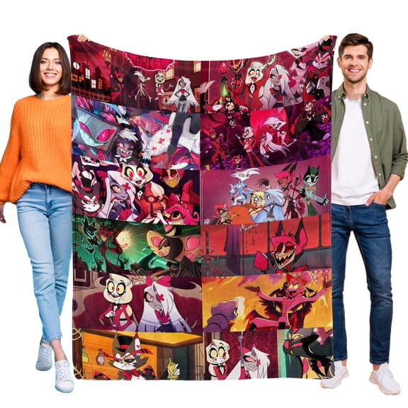 Throw Blanket for Hazbin Hotel Bed Couch Soft Warm Flannel Blanket for Kids Boys Girls Gifts Home Decor 30x40 Inch