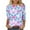 Sky Blue, variant on Purcolt Women's Floral 3/4 Length Sleeve T-Shirts Casual Crew Neck Tunic Tops Summer Beach Vaction Tee Tops