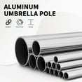 thumbnail image 6 of 10 FT Patio Umbrella with Push Button Tilt and Crank, Outdoor Sunshade Table Umbrella with 8 Sturdy Ribs for Garden Deck Backyard Pool, Beige, 6 of 7