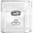 thumbnail image 3 of Koyal Wholesale Clear Acrylic 2 PC Wedding Ring Box with 2 Ring Slot, 3" x 3" x 3", 3 of 5