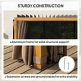 thumbnail image 6 of Outsunny 10 x 13 ft. Aluminum Pergola with Adjustable Roof, Natural Wood, 6 of 10