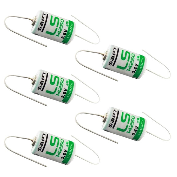 5x SAFT LS14250_AX 1/2AA 3.6V 1200mAh Lithium Battery