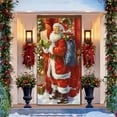 thumbnail image 5 of LmnLft Santa Claus Christmas Door Curtain, 90x180cm Holiday Door Hanging Banner for Festive Party Decoration, 5 of 6