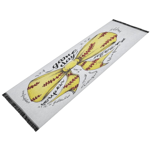 Vintage Modern Runner Rug,Non Slip Machine Washable 72"x23.5" Polyester Material Pet-Friendly Durable,Applicable to Entryway Rug Living Room Rug Yellow Bow