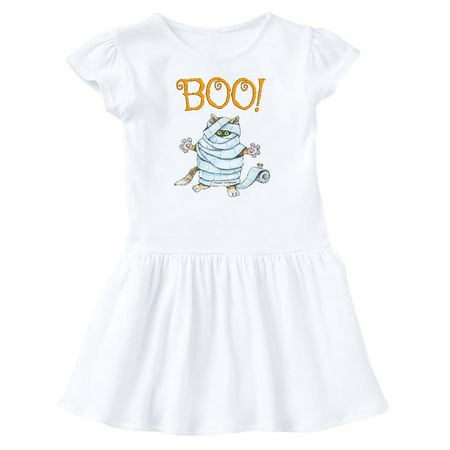 

Inktastic Boo with Mummy Cat Gift Baby Girl Dress