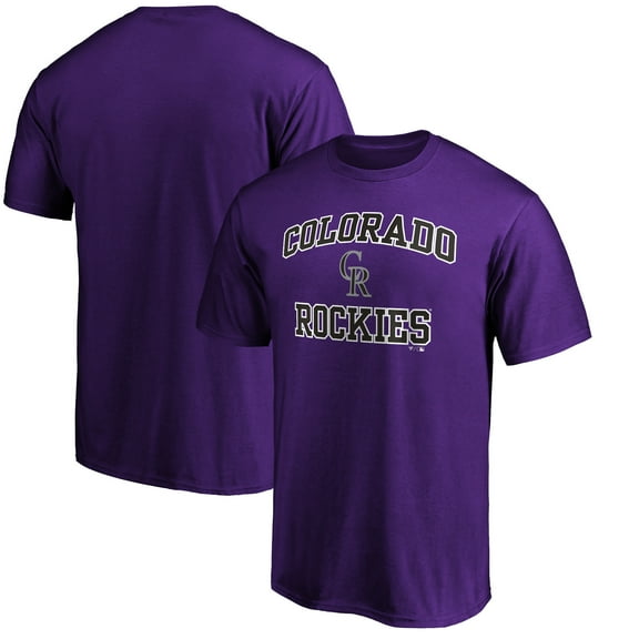 Men's Purple Colorado Rockies Heart & Soul T-Shirt