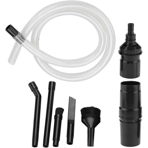 8-Piece Universal Micro Shop Vacuum Kit - Flexible and Multi-Purpose Vacuum Attachments - Crevice Tool, Brush, Nozzle, and Extension Wands, Ideal Shop Vac Attachment Replacement