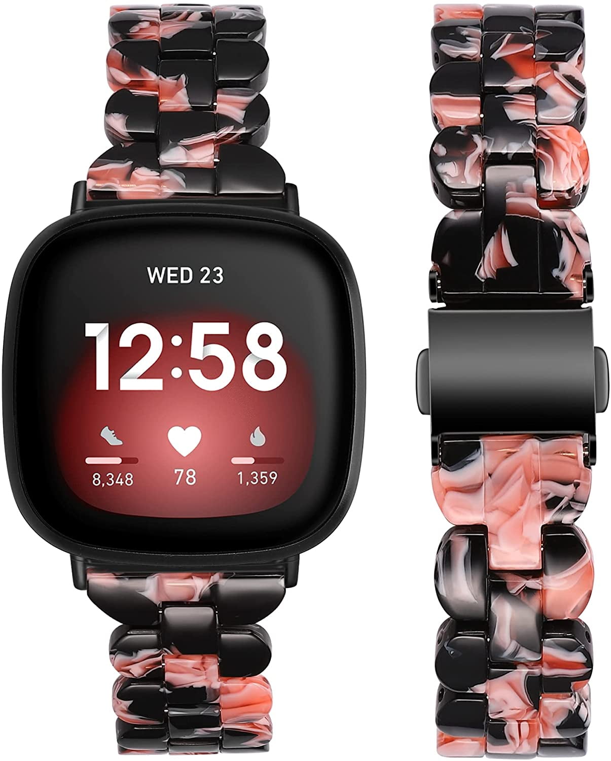 TOYOUTHS Slim Resin Bands Compatible with Fitbit Sense Bands Women