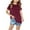 Red, variant on NAISIBABY Summer Girls Short Sleeve Printed T-Shirt, Kids Round Neck Casual Daily Versatile Tops Black 11-12T