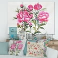 thumbnail image 2 of Purple Peonies Flowers 28 in x 36 in Painting Canvas Art Print, by Designart, 2 of 3