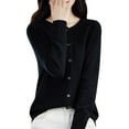 thumbnail image 1 of Cardigan pour Femmes Boutons devant Manches Longues Doux Chaud Tricoté Élastique Confortable Décontracté, 1 of 5