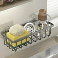 thumbnail image 6 of Upgraded Sponge Kitchen Sink Caddy Organizer Brush Sink Sponge With Auto Draining Tray I, 6 of 6