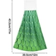 thumbnail image 3 of SKYSONIC Snake Dragon Green Skin Scales Hanging Hand Towels with Hanging Loop, Hand Towels Soft Thick Dish Cloth Hand Towels for Kitchen Bathroom, with Hanging Loop, 12"x17", 3 of 6