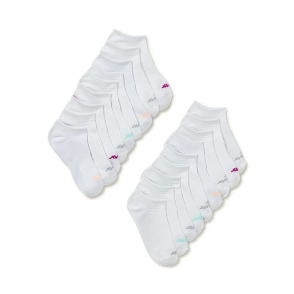 Avia Women's Pro-Tech Lightweight No Show Socks, 18-Pack