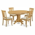 thumbnail image 2 of East West Furniture 5-Piece Dining Room Table Set-Finish:Oak,Number of Items:5,Shape:Oval,Style:Microfiber Seat, 2 of 2
