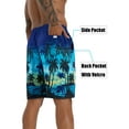 thumbnail image 7 of APTRO Mens Swim Trunks 9'' Mesh Liner Quick Dry Swim Shorts Board Shorts Bathing Suit Swimsuit Summer Beach Shorts Blue MK33 3XL, 7 of 7