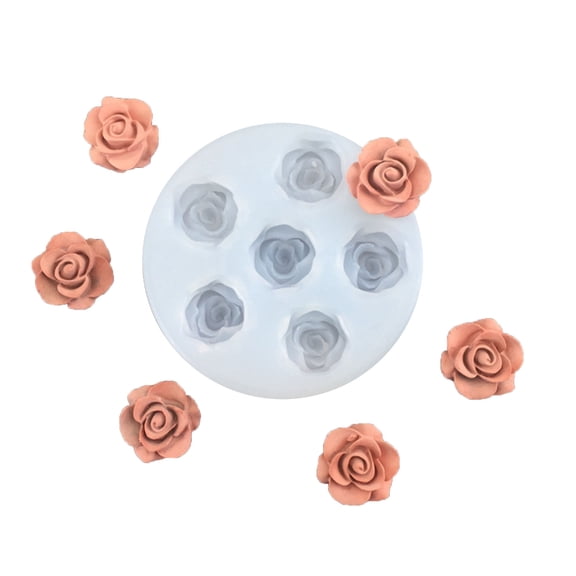Apooke Silicone Material Candy Molds Rose Flower Shape Chocolate Moulds Candy Moulds Fondnat Moulds Hand-Making Baking Supplies