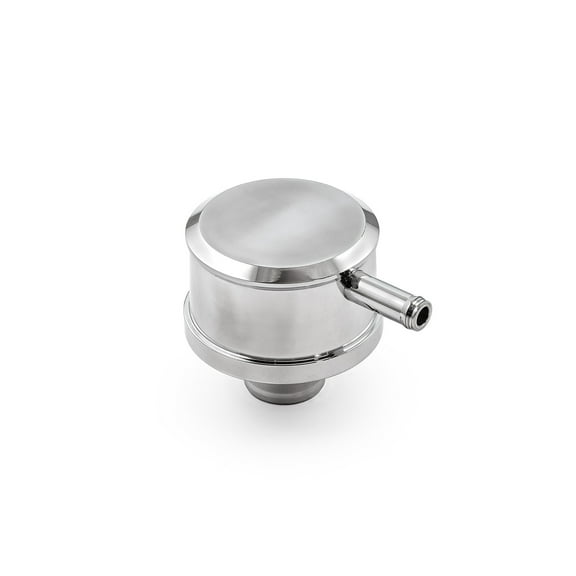 Speedmaster PCE309.1008 Polished Alum. Plain Valve Cover Breather - w/Pvc Vent Tube to (1" Neck Push In)