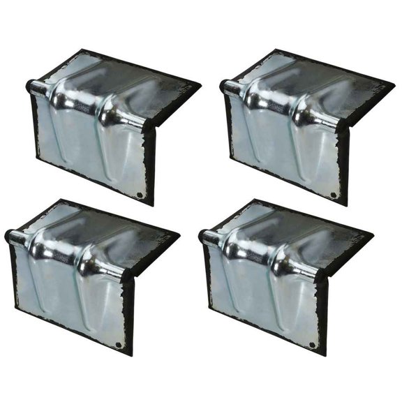 4" Steel Corner Protector w/ Galvanized Groove w/ Rubber for Chain -