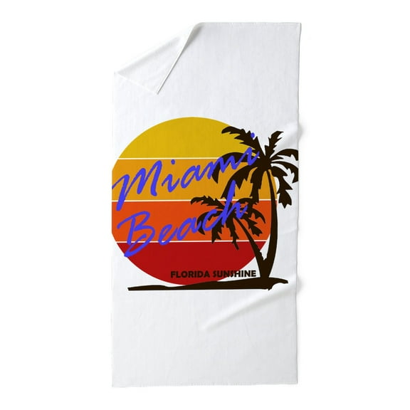 CafePress - Florida Miami Beach - Large Beach Towel, Soft 30"x60" Towel with Unique Design