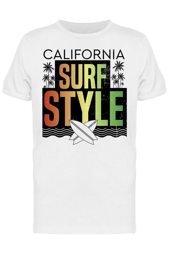 Cali Surf Style T-Shirt Men -Image by Shutterstock, Male x-Large