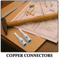 thumbnail image 3 of FUEENIRVA 1Set Amp Wire Connectors Silver Car Audio Amp Input Reducers Copper 1.65X0.47X0.47in, 3 of 8